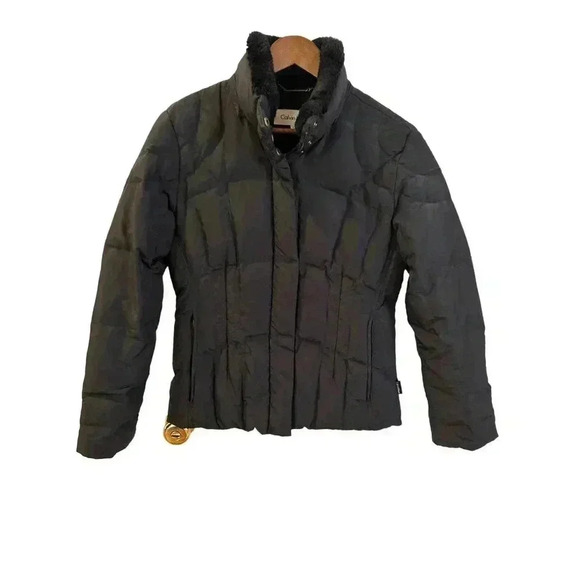 Calvin Klein Women’s Down Filled Black Puffer Jacket Size S - Picture 1 of 9
